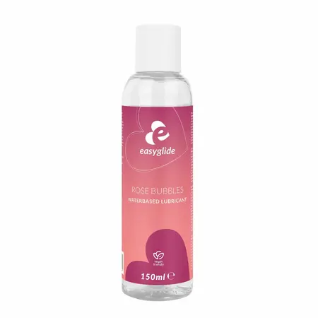 EasyGlide Rose Bubbles Water-Based Lubricant 150ml, pH-Balanced Formula