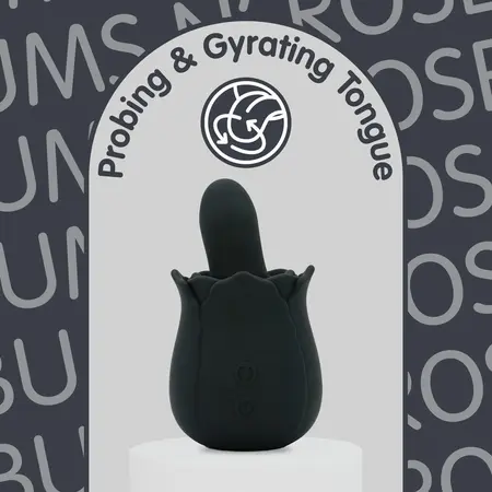 Skins Rose Buddies Bums N Roses Intimate Rotating Vibrator, Black