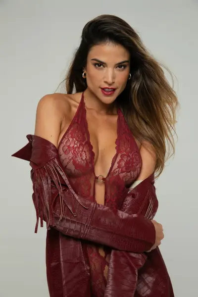 Christine Body Basic Instinct Lace Bodysuit Gold Details S/M