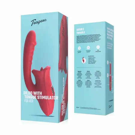 Teazers Multi-Function Vibrating Massager with Clitoral Stimulator Pink