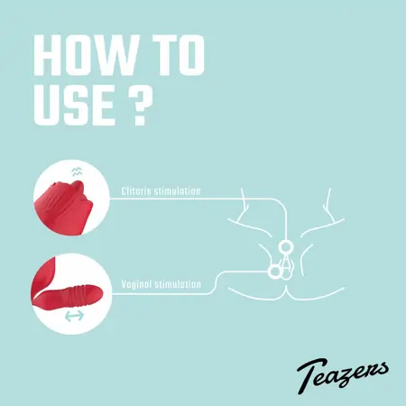 Teazers Rose Multifunctional Vibrator with Thrusting and Licking System Pink