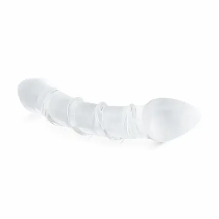 Gildo No. 31 Double-Ended Glass Intimate Massager, Curved, Transparent