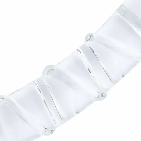 Gildo No. 31 Double-Ended Glass Intimate Massager, Curved, Transparent