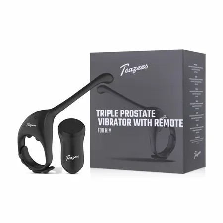 Teazers Triple Prostate Model with Remote Control & Adjustable Ring