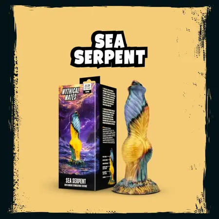 Mythical Mates Sea Serpent Large Thrusting Silicone Model, Suction Base