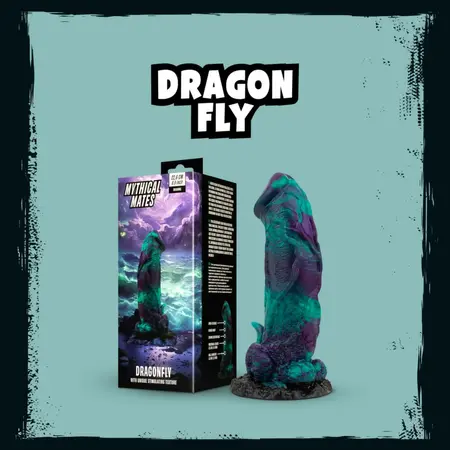 Mythical Mates Dragonfly Model Intimate Toy Purple-Green Large
