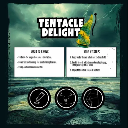 Mythical Mates Tentacle Delight Intimate Model Green-Yellow 22cm