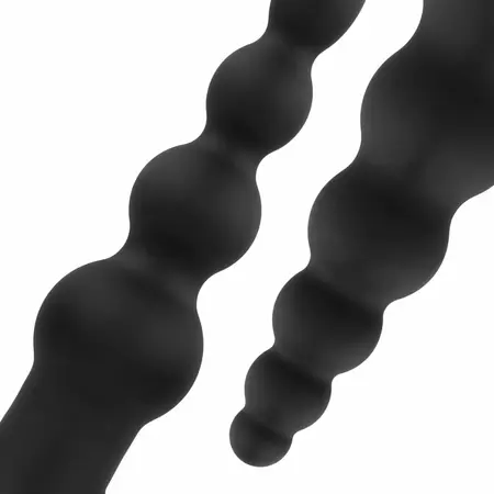 EasyToys Silicone Anal Plug Set with Vibrating Bullet - Black, 4 Sizes