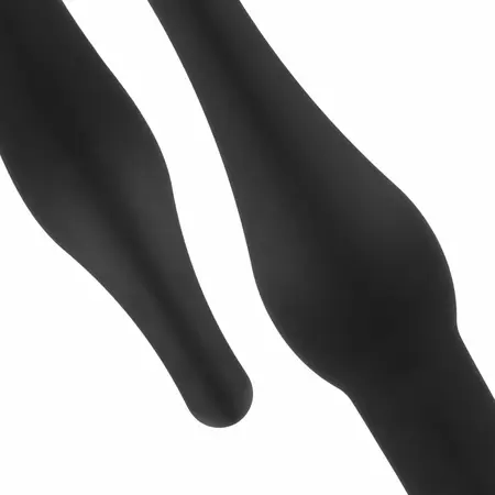 EasyToys Silicone Anal Plug Set with Vibrating Bullet - Black, 4 Sizes