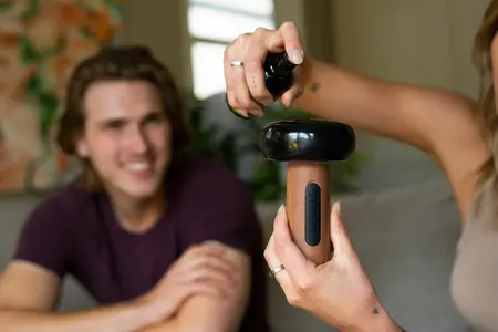 S2 Hot Stone Massage Wand - Handcrafted Bian Stone, 7 Modes, 4 Heat Levels