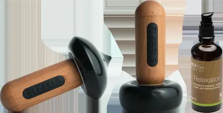 S2 Hot Stone Massage Wand - Handcrafted Bian Stone, 7 Modes, 4 Heat Levels