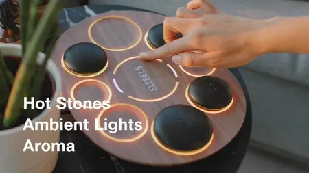 S1 Revival Hot Stone Spa Set - 8 Basalt Stones for Home Relaxation