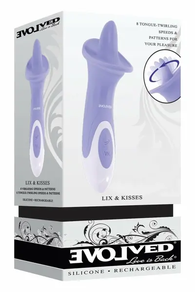Lix & Kisses вибратор с въртящо се езиче