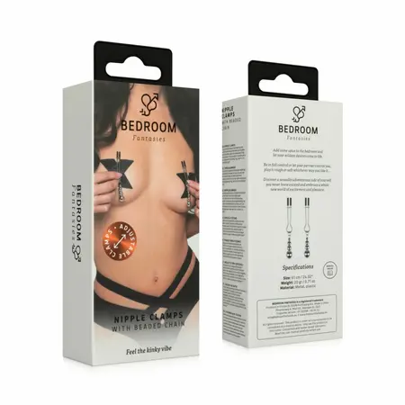 Bedroom Fantasies Silver Adjustable Pressure Nipple Clamp Set