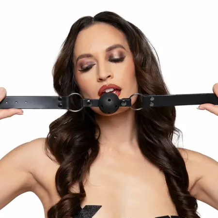 Bedroom Fantasies Adjustable Ball Gag Set 3-Pack Black - Breathable Design