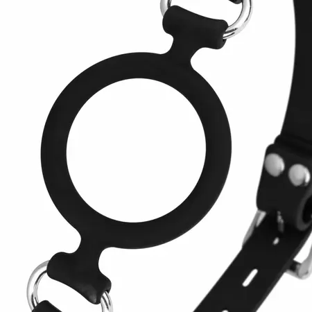 Bedroom Fantasies Silicone O-Gag Black - Adjustable Comfort Strap