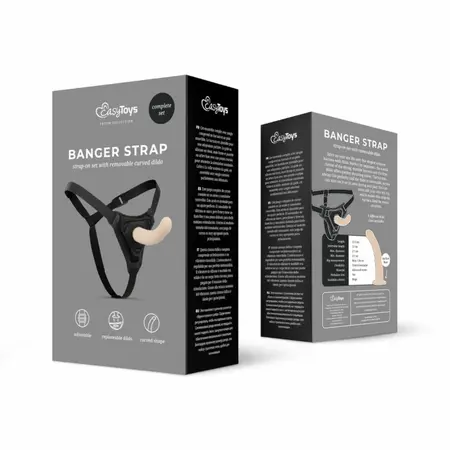 Sinner Gear Strap-On Silicone Model with Adjustable Harness, Curved Design