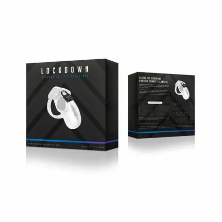 Lockdown прозрачна клетка за пенис, малка, с регулируеми пръстени
