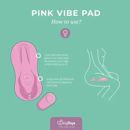 Vibe Pad Pink by Dream Toys - Dual Tapping & Vibrating Intimate Device