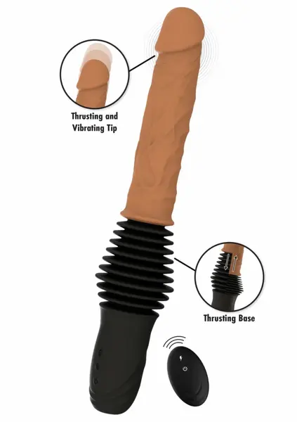 HIDDEN DESIRE INFERNO Double Thrusting Silicone Intimate Machine, Remote, 5cm