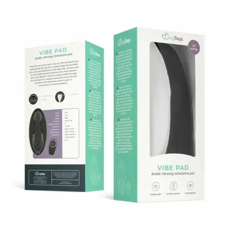 Vibe Pad Double Vibration Remote Control System Black Silicone