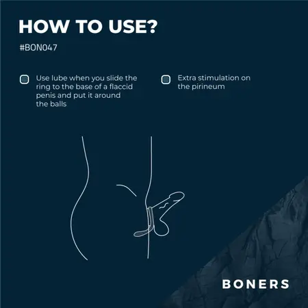 Boners Silicone Ring Adjustable Black - Flexible Comfort Fit System