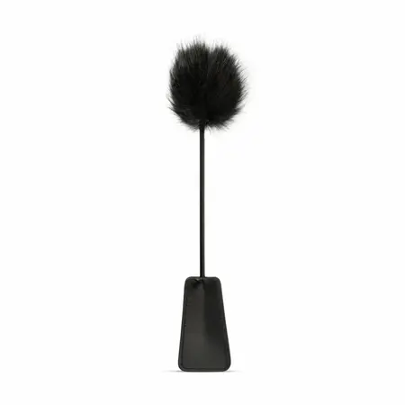 EasyToys 2-in-1 Black Dual-Ended Feather Tickler & Whip 39 cm