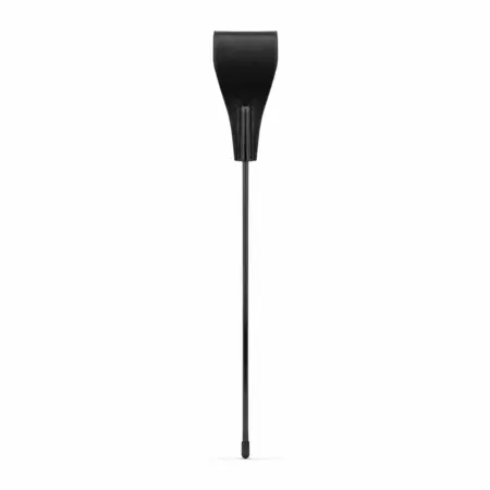 Ouch! Black Whip 42.5 cm - Faux Leather Handle & Wide Tip Impact Tool