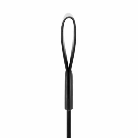 Ouch! Black Whip 42.5 cm - Faux Leather Handle & Wide Tip Impact Tool