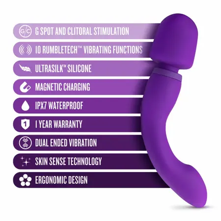 Blush Wellness Dual Sense Purple Multi-Function Silicone Massager