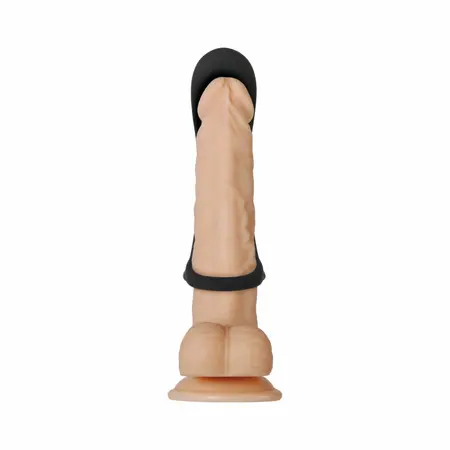 Evolved Cock Armor Rechargeable Silicone Vibrating Ring Black