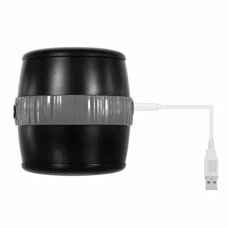 Evolved Barrel of Fun Black Dual-Sided Intimate Machine, 12 Modes