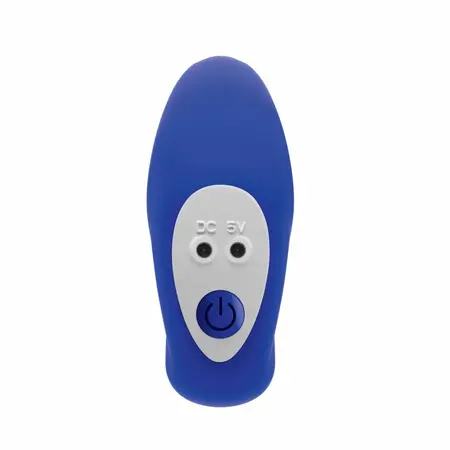 Beaded Pleasure силиконов вибратор с топчета, син, 10 скорости, USB