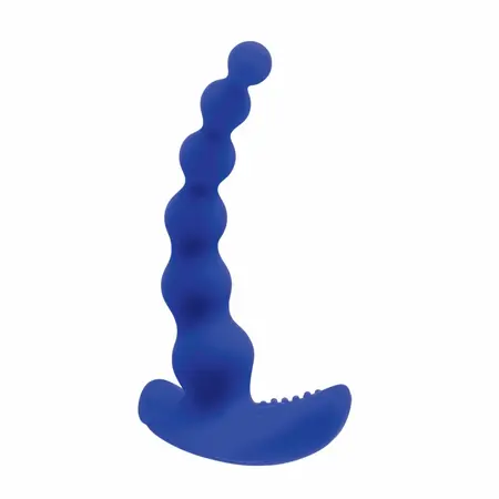 Beaded Pleasure силиконов вибратор с топчета, син, 10 скорости, USB