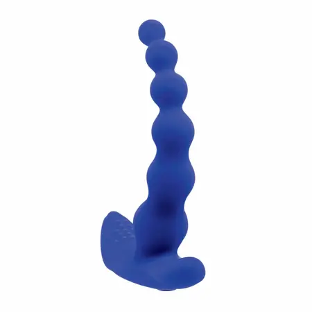 Beaded Pleasure силиконов вибратор с топчета, син, 10 скорости, USB