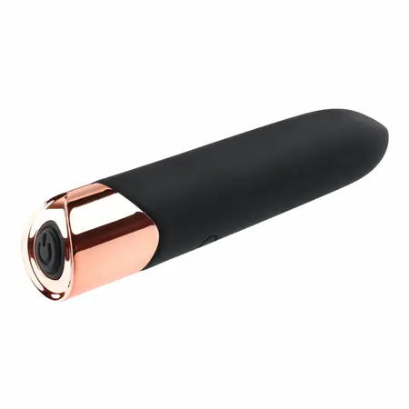 The Gold Standard силиконов вибратор, черен, 10 скорости