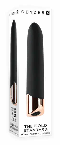 The Gold Standard силиконов вибратор, черен, 10 скорости