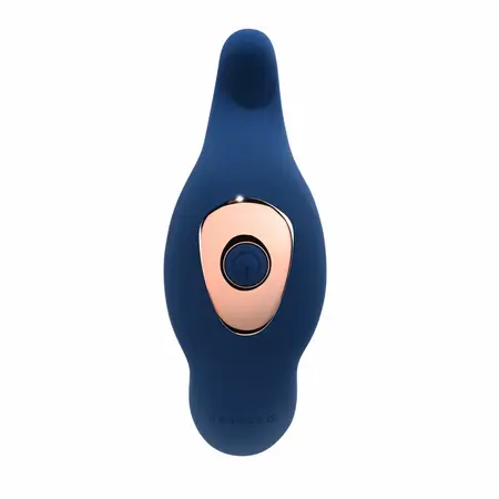 Evolved True Blue Dual Motor Vibrating Massager Blue Silicone