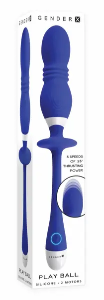 Evolved Play Ball Blue - Vibrating Intimate Device with Thrusting Action
