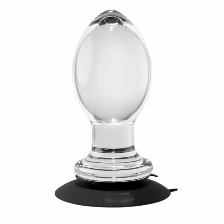 Evolved Crystal Ball Plug - Clear Silicone Base, Smooth Plastic Shape