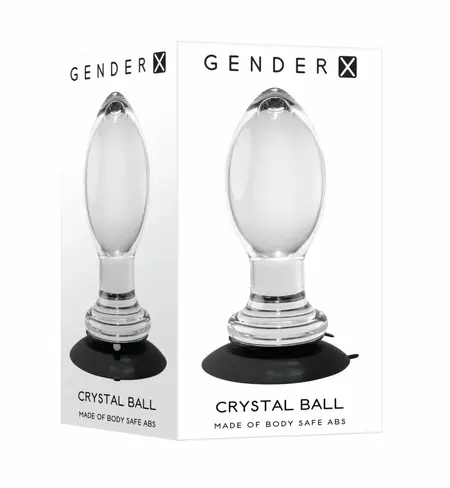 Evolved Crystal Ball Plug - Clear Silicone Base, Smooth Plastic Shape