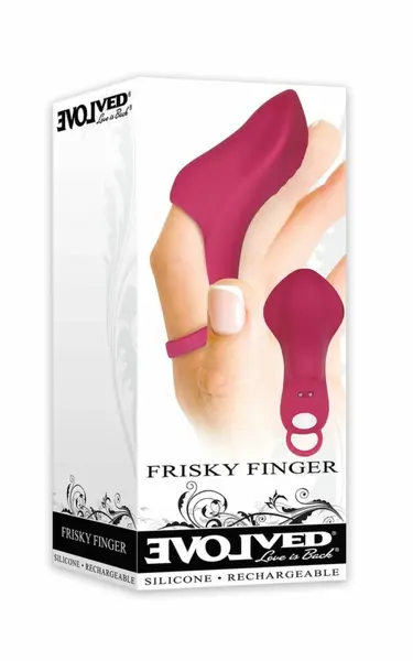 Frisky Finger компактен акумулаторен вибратор за пръст, розов