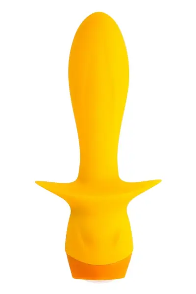 Mellow Yellow гъвкав силиконов вибриращ анален разширител, жълт, USB, 13,5 см