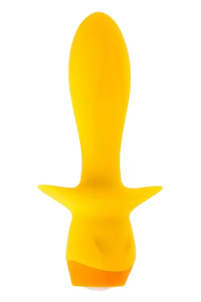 Mellow Yellow гъвкав силиконов вибриращ анален разширител, жълт, USB, 13,5 см