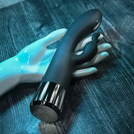 Evolved Heat Up & Chill Dual Motor Intimate System Black Silicone