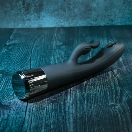 Evolved Heat Up & Chill Dual Motor Intimate System Black Silicone