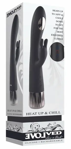 Evolved Heat Up & Chill Dual Motor Intimate System Black Silicone