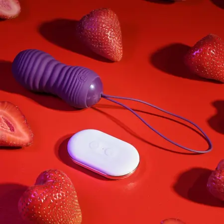 Evolved Eager Egg Remote-Controlled Vibrating Device Purple Waterproof