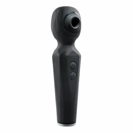 Evolved Rainbow Sucker Wand Multi-Function Stimulator Black