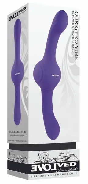 Evolved Our Gyro Vibe Dual-Ended Flexible Silicone Massager Purple
